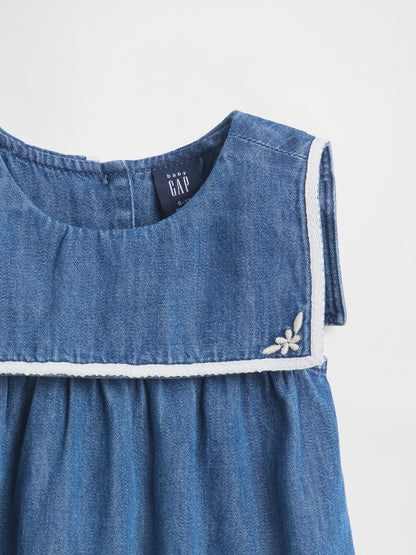 Mavi Baby Denim Sailor Bubble Bodysuit