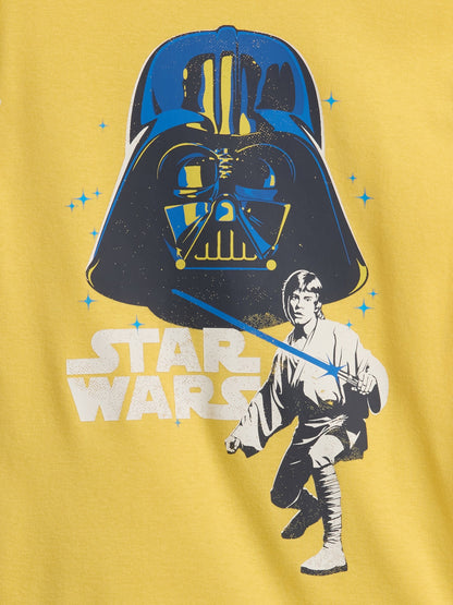 Sarı Star Wars Organik Pamuk Pijama Şort Seti