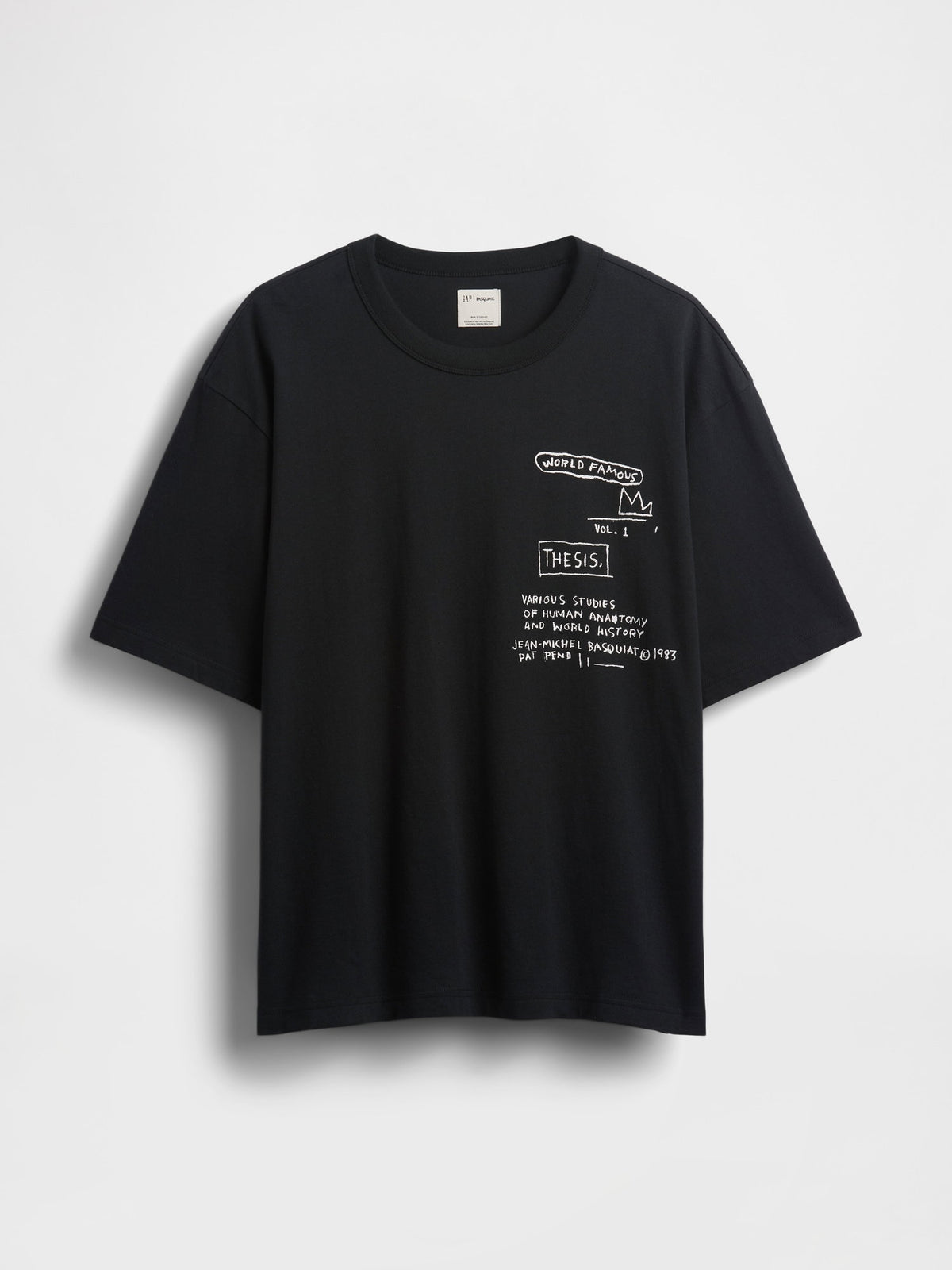 Siyah Jean-michel Basquiat Oversized T-shirt