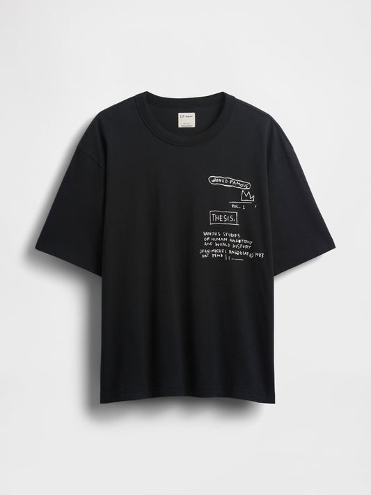 Siyah Jean-michel Basquiat Oversized T-shirt