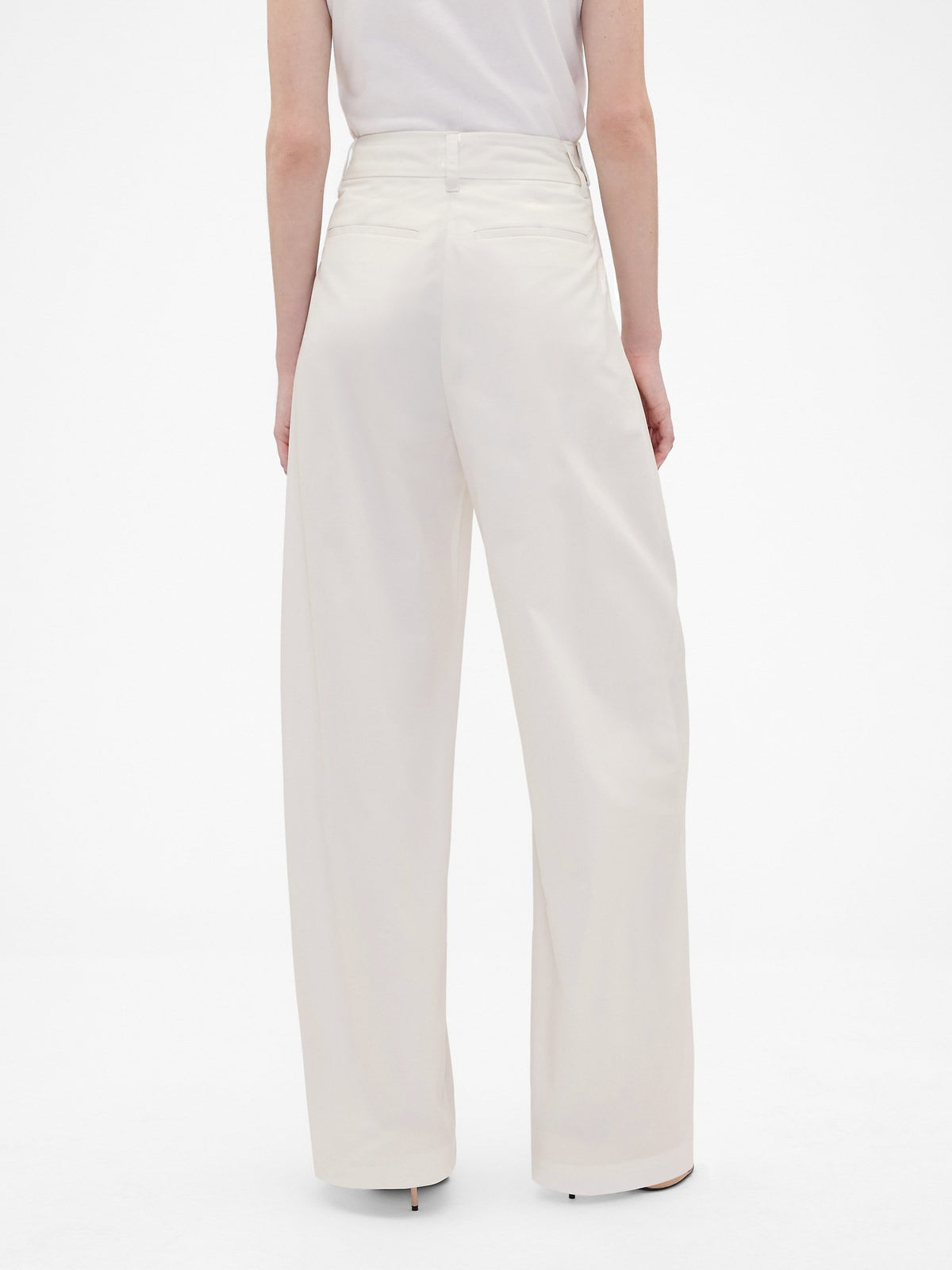 Lacivert Gap × Victoria Beckham High Rise Pileli Arc Pantolon