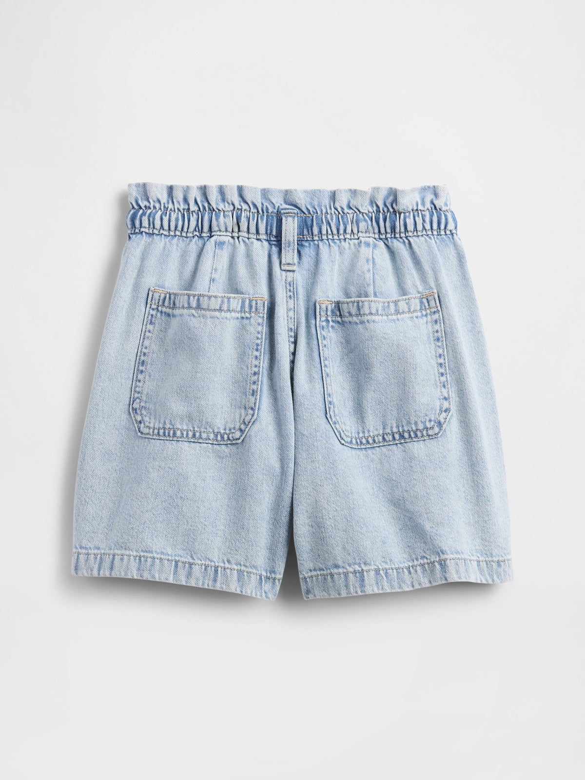 Açık Mavi High Rise Relaxed Pull-on Utility Şort