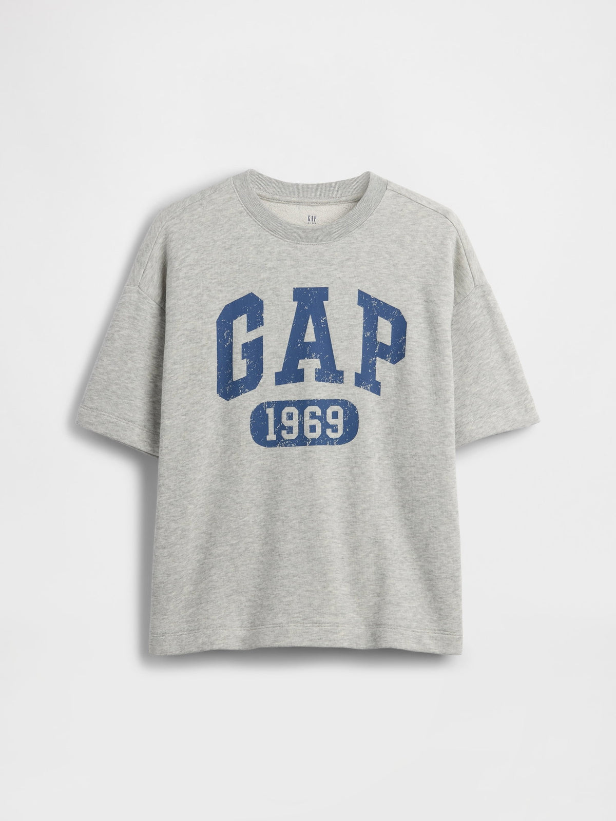 Lacivert Fransız Havlu Kumaş Relaxed Gap Logo T-shirt