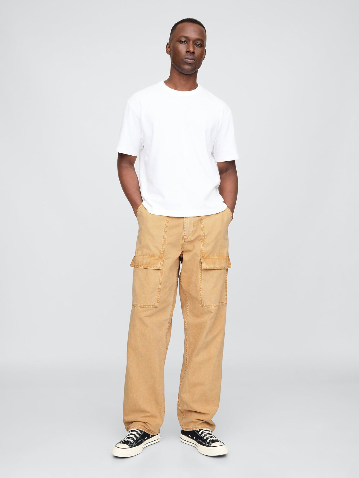 Sarı Baggy Utility Pantolon