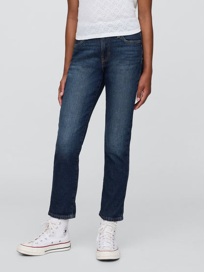 Koyu Mavi Girlfriend Washwell™ Jean Pantolon
