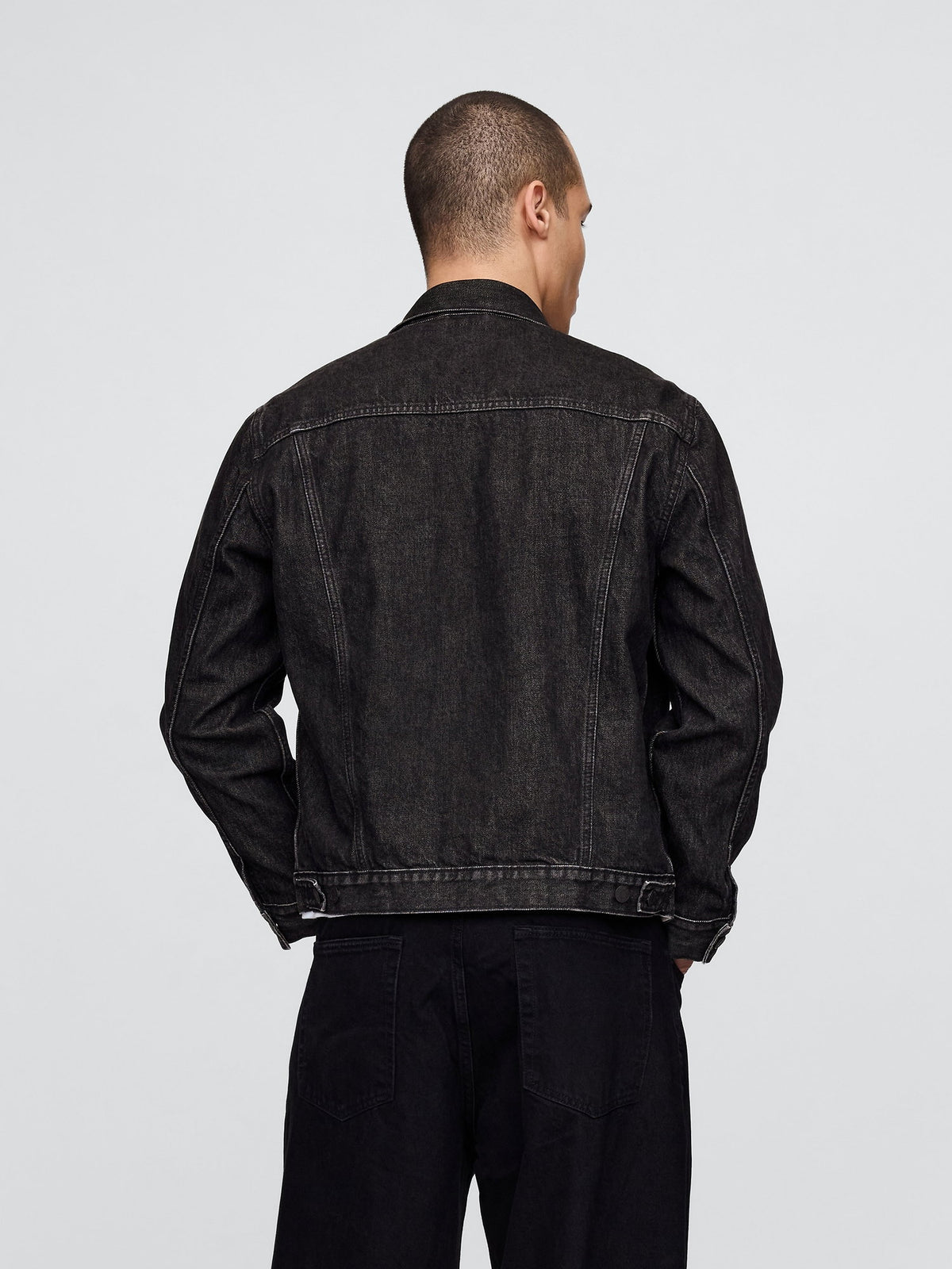 Siyah Klasik Ikon Denim Ceket
