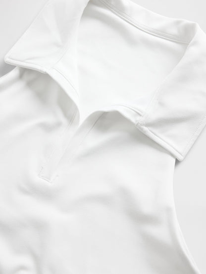 Beyaz Gapfit Power Polo Yaka T-shirt