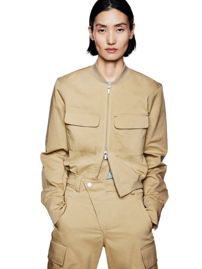 Bej Gap × Victoria Beckham Bomber Ceket