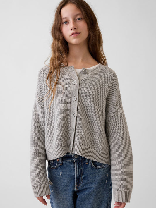 Lacivert %100 Pamuk Oversized Boxy Triko Hırka