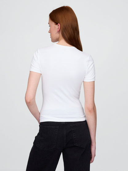 Siyah Closeknit Jersey T-shirt