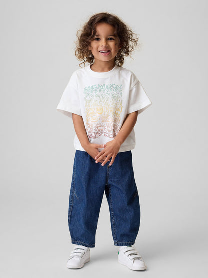 Beyaz Keith Haring Grafik Baskılı T-shirt