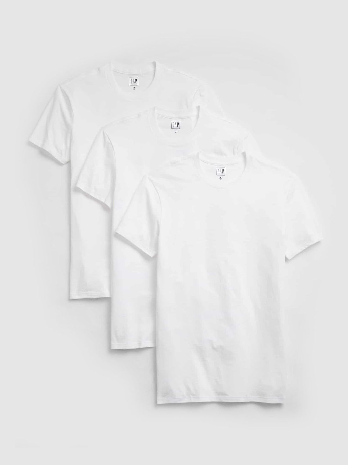 Beyaz Bisiklet Yaka T-shirt Set (3'lü)