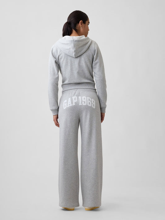 Gri Gap Grafik Straight-leg Eşofman Altı