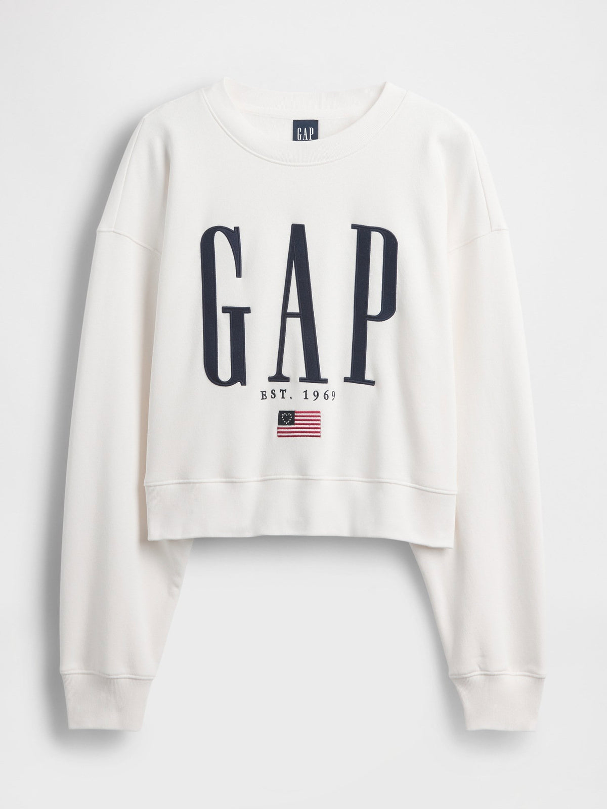 Beyaz Vintagesoft Oversized Gap Logo Sweatshirt