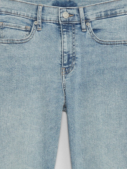 Açık Mavi Mid Rise Baby Boot Washwell™ Jean Pantolon