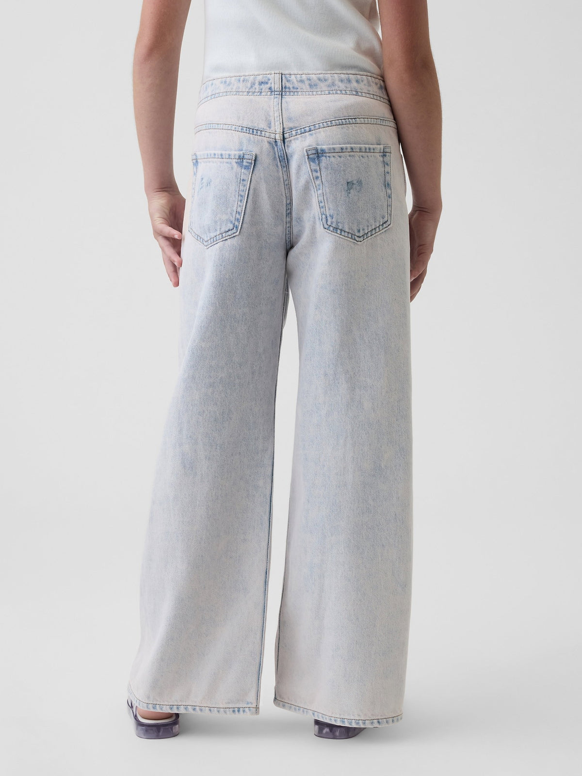 Açık Mavi Kids High Rise Easy Horseshoe Jean Pantolon