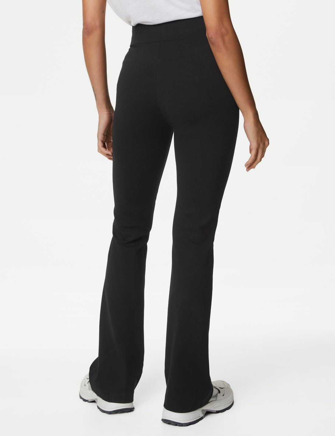 Yüksek Bel Flared Fit Örme Pantolon