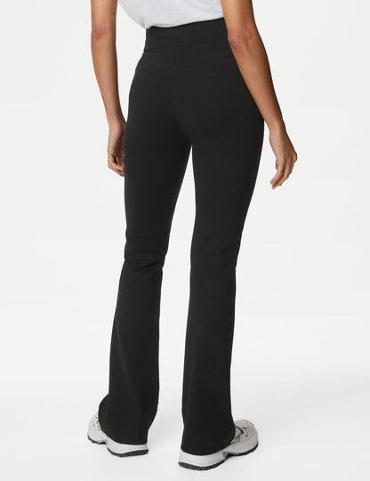 Yüksek Bel Flared Fit Örme Pantolon