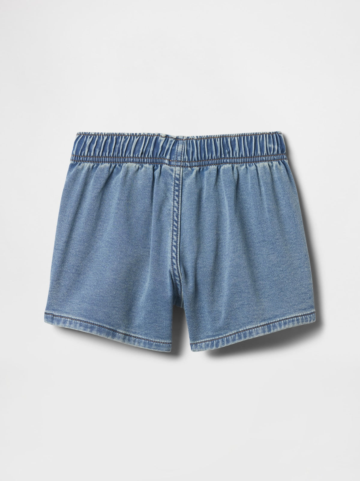 Açık Mavi High Rise Pull-on Eşofman Altı Jean Şort