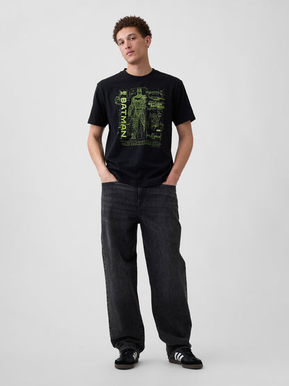 Siyah Wb™ Batman Everyday Soft Grafik Baskılı T-shirt