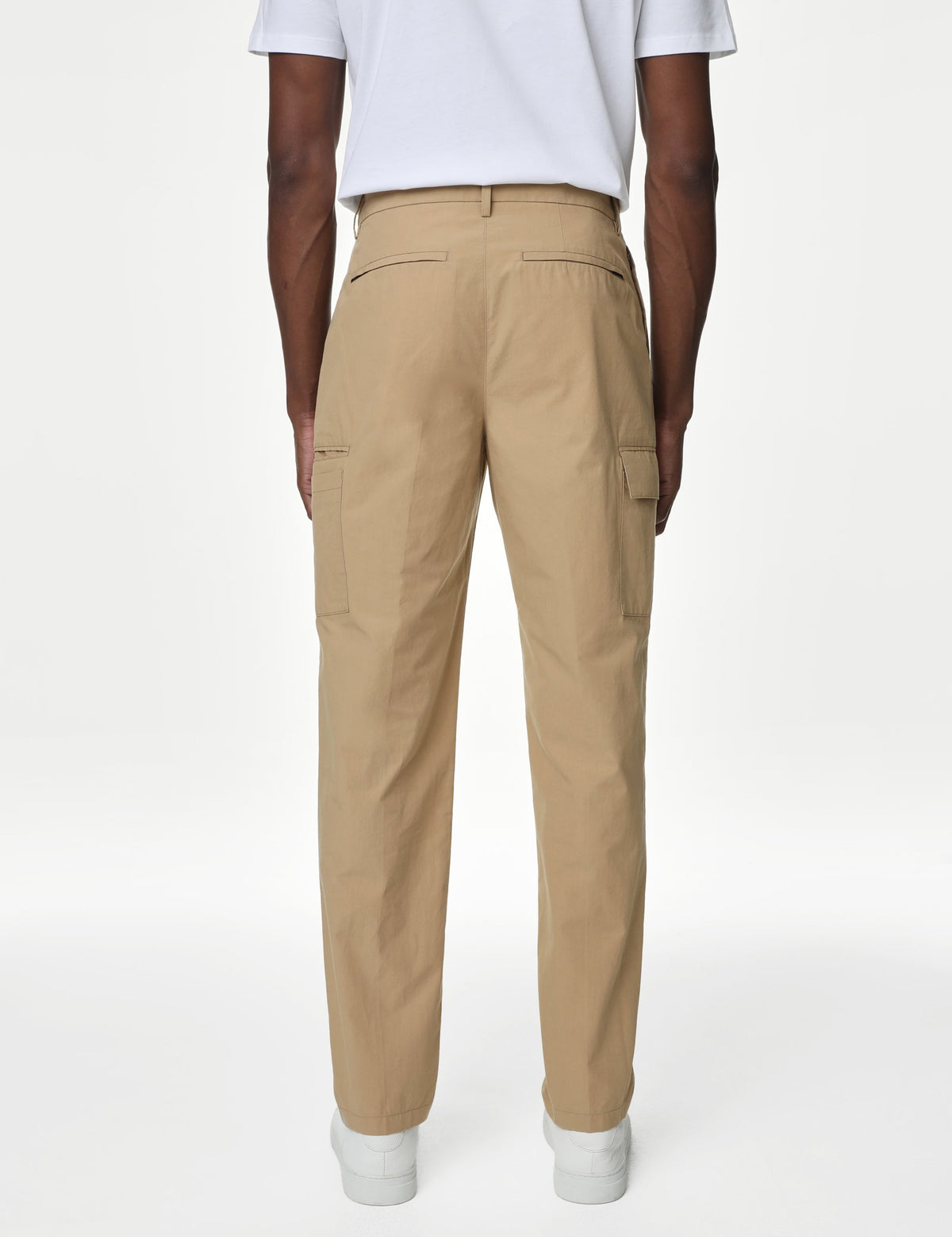 Saf Pamuklu Tapered Fit Kargo Pantolon