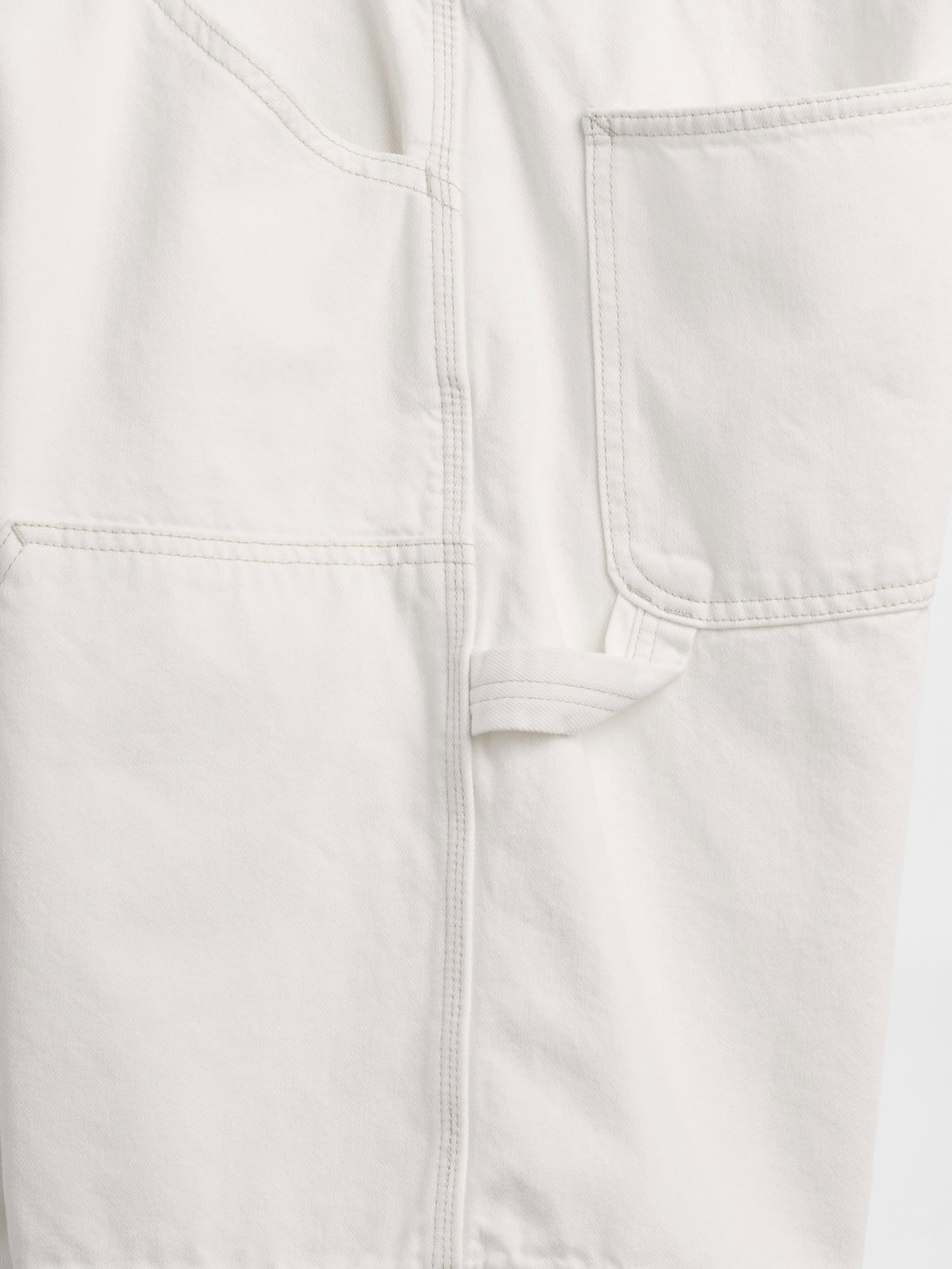 Krem 9 Loose Denim Carpenter Şort