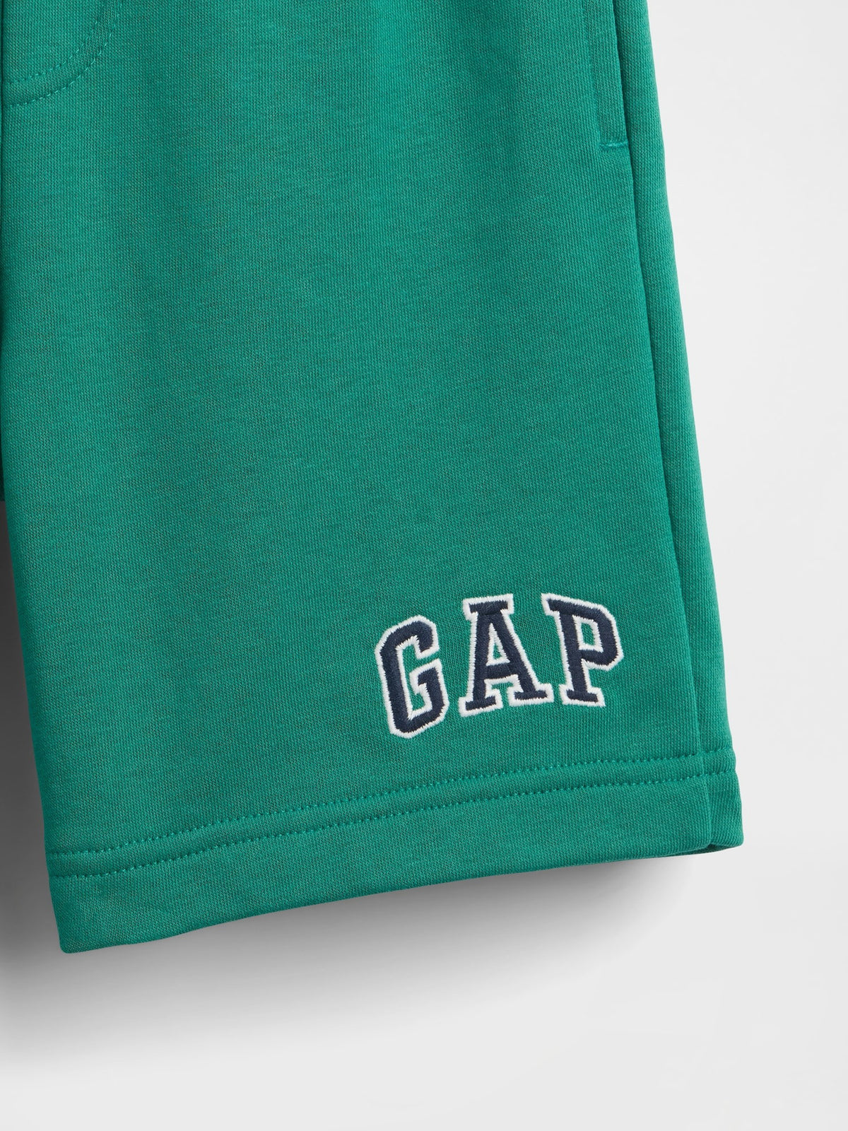 Yeşil Relaxed Gap Grafik Fransız Havlu Kumaş Pull-on Şort