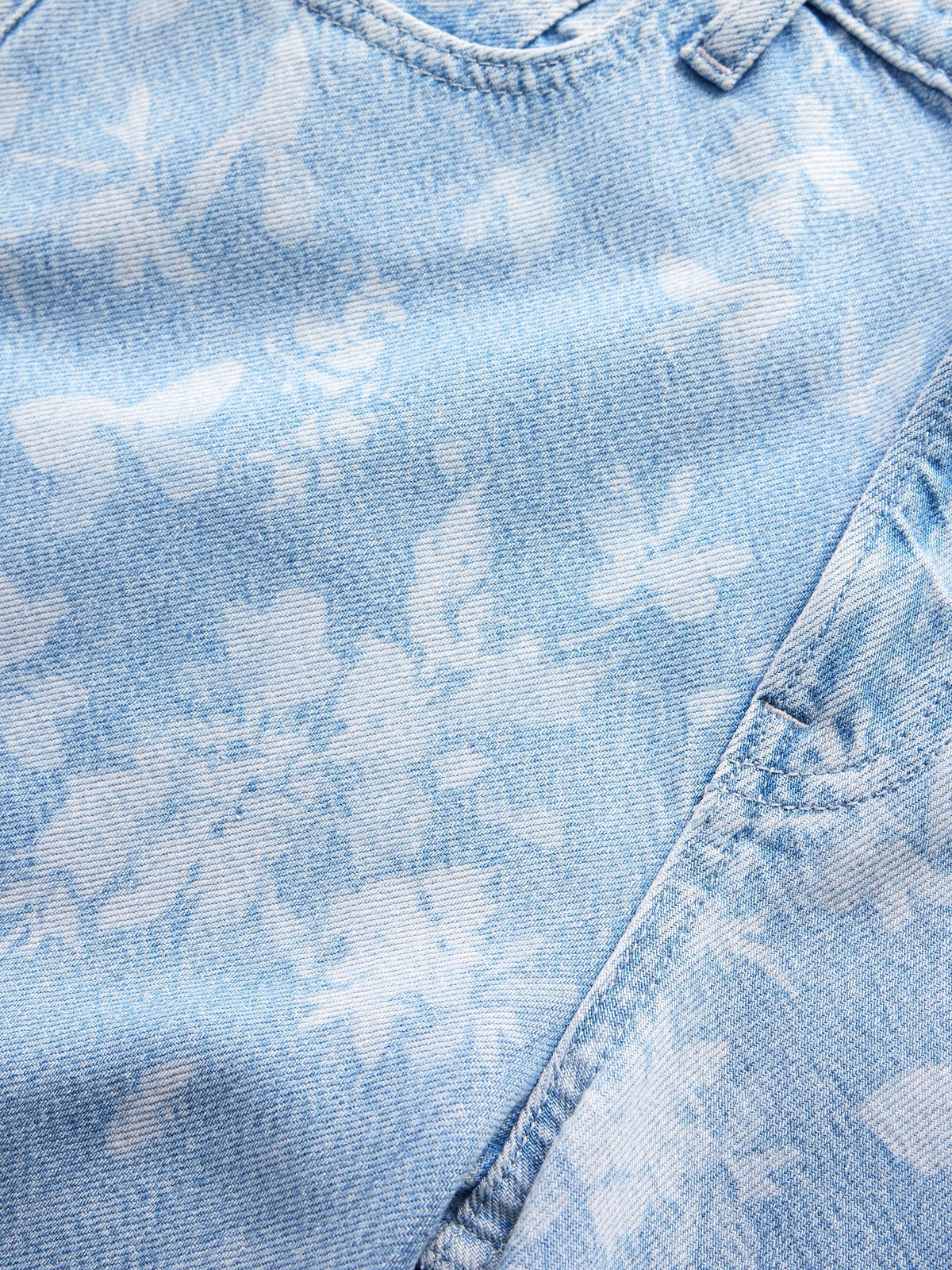 Açık Mavi Mid Rise Ultrasoft Baggy Jean Pantolon