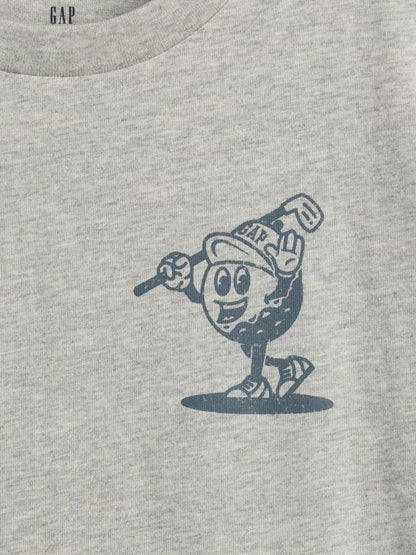 Açık Yeşil Grafik Baskılı T-shirt