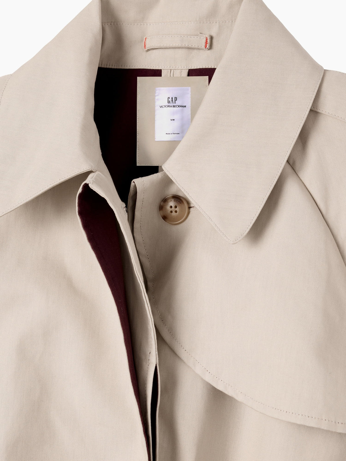 Ekru Gap × Victoria Beckham Trençkot