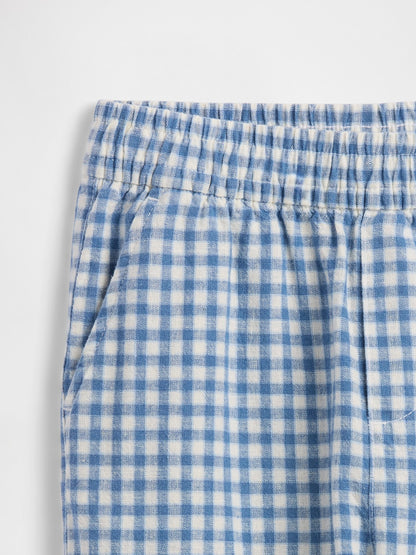 Mavi Pull-on Baggy Keten Karışımı Jogger Pantolon