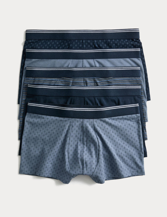 5’li Pamuklu Geometrik Boxer