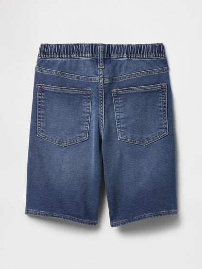 Lacivert Pull-on Sweatpant Jean Şort