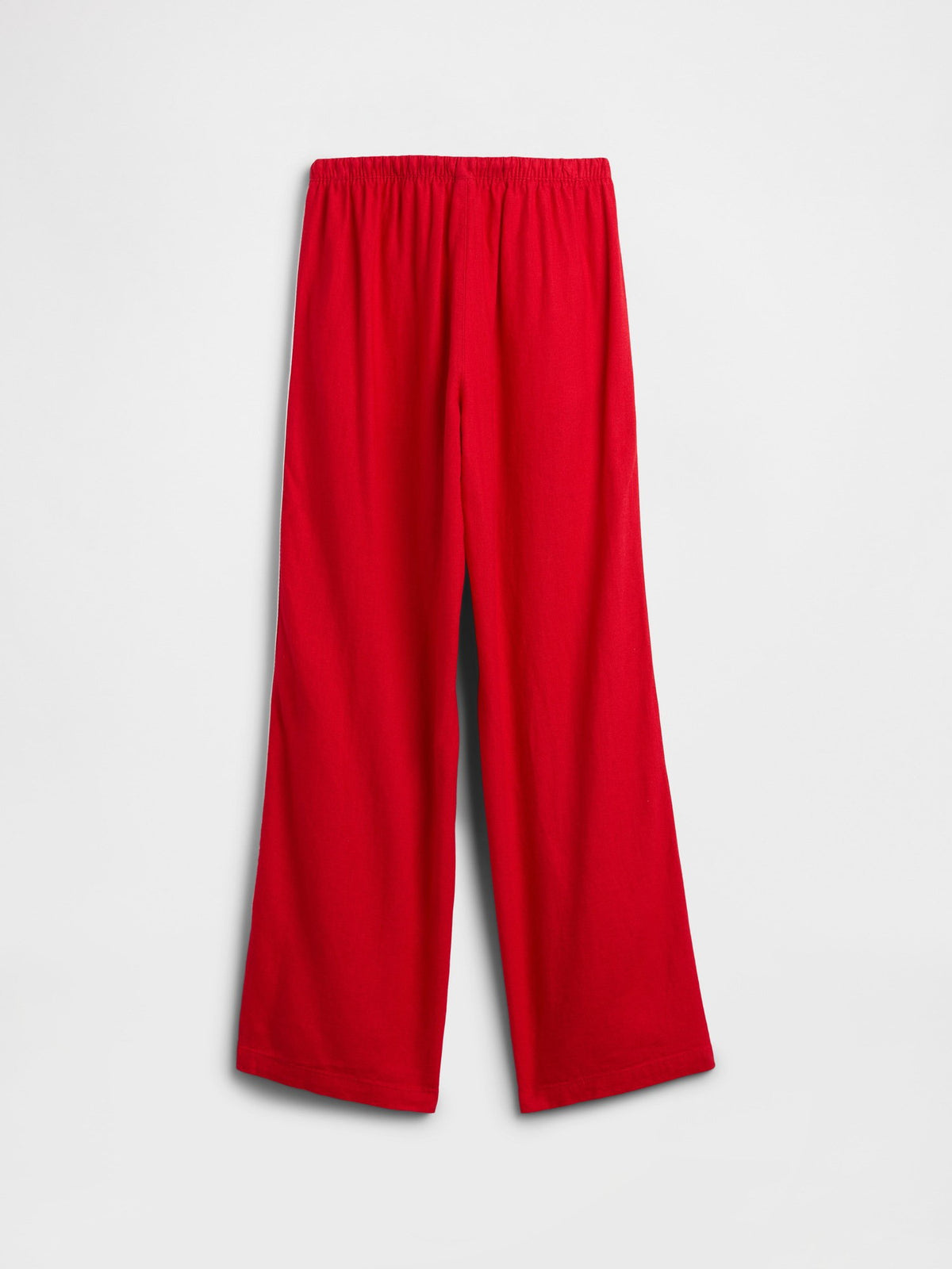 Kırmızı Pull-on Wide-leg Keten Karışımlı Pantolon