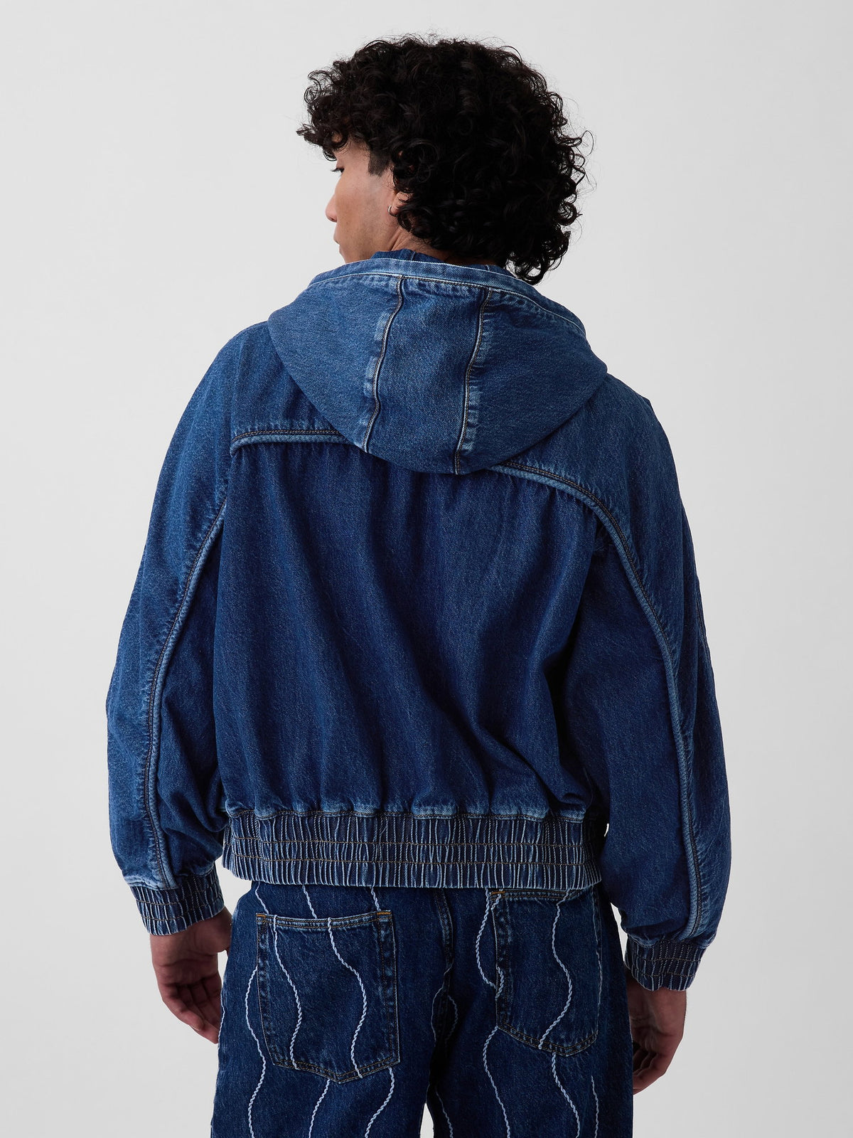 Koyu Mavi Gap × Hfr Denim Fermuarlı Sweatshirt By Daveed Baptiste