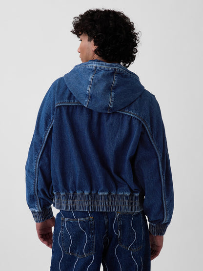 Koyu Mavi Gap × Hfr Denim Fermuarlı Sweatshirt By Daveed Baptiste