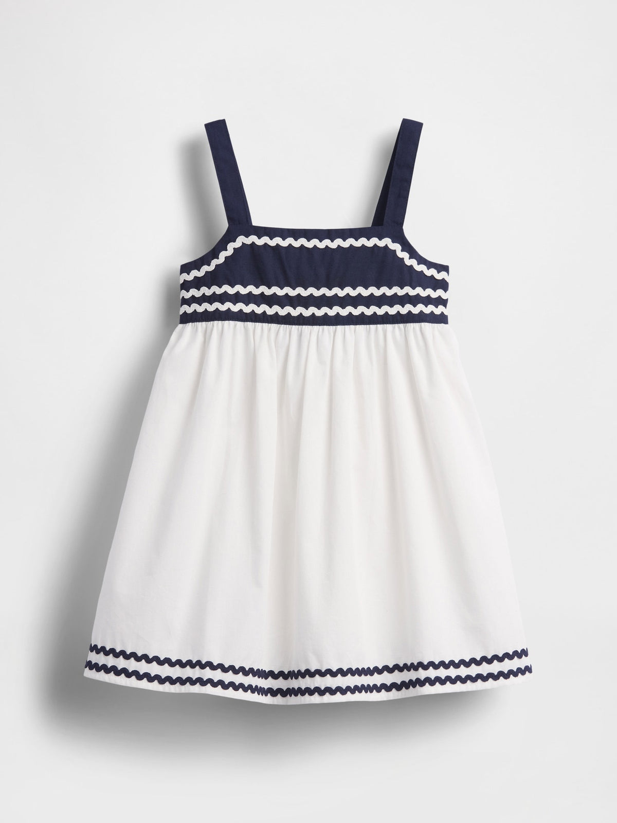 Lacivert Sailor Askılı Elbise