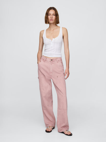 Pembe Ultrasoft Double-knee Carpenter Baggy Jean Pantolon