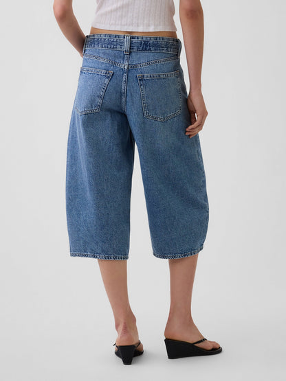 Mavi High Rise Kemerli Barrel Culotte Jean Pantolon