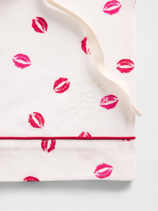 Kırık Beyaz Gap × Summer Fridays Poplin Kiss Pijama Boxer Şort