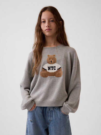 Gri %100 Pamuk Oversized Rollneck Kazak