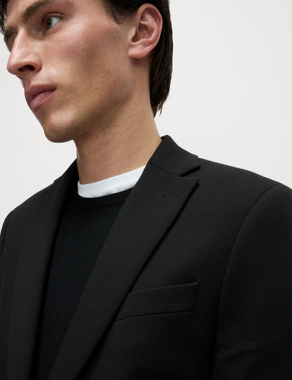 Tailored Fit Jersey Dokulu Blazer Ceket