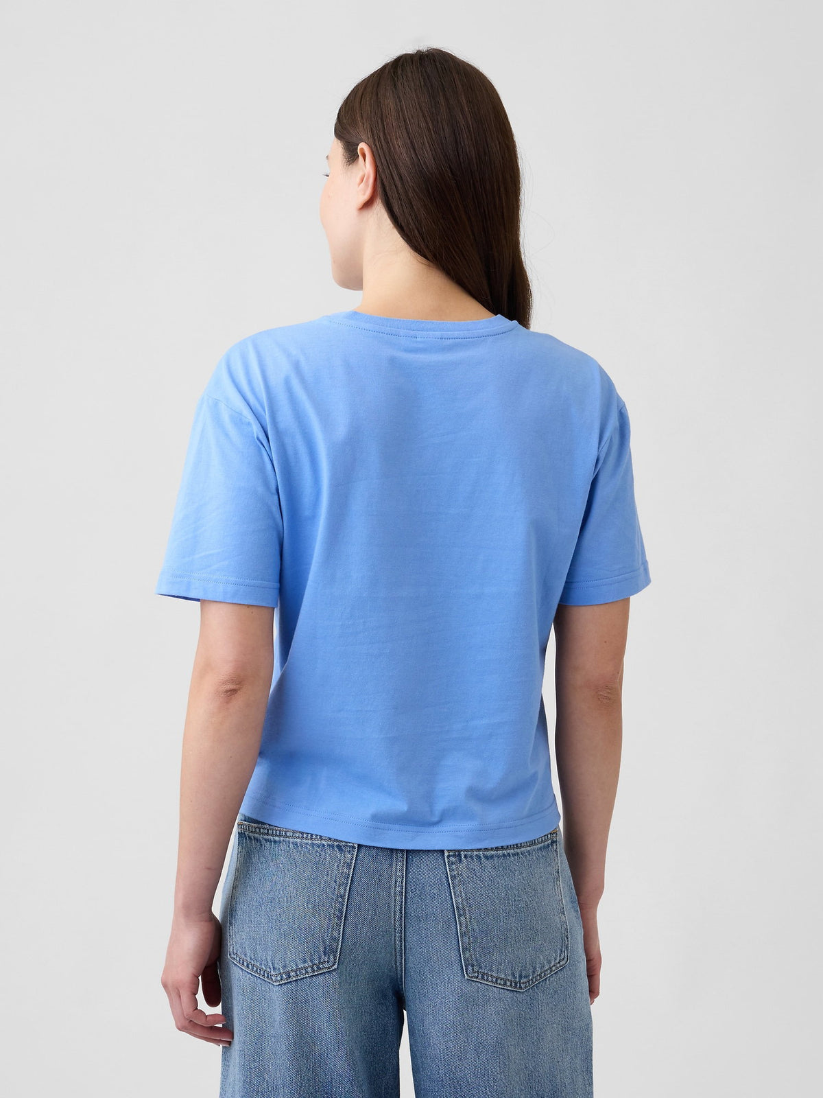 Açık Mavi Peanuts Oversized Grafik Baskılı T-shirt