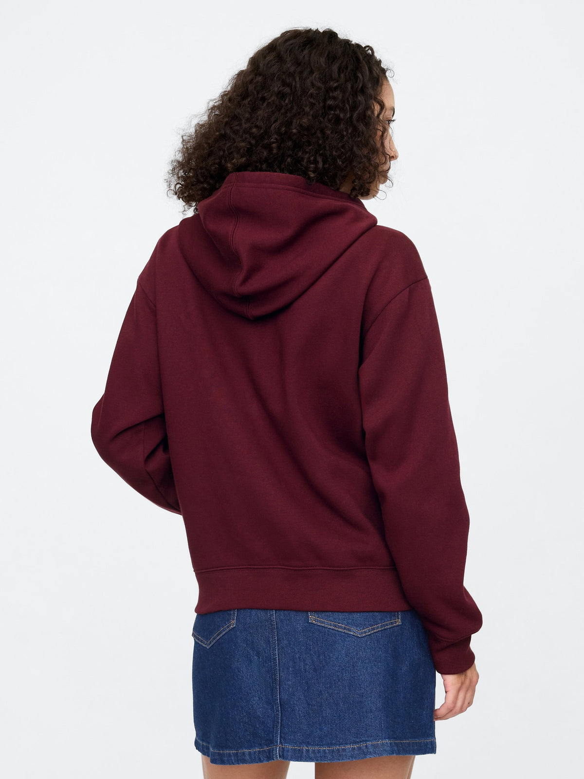 Bordo Gap Logo Fleece Fermuarlı Sweatshirt