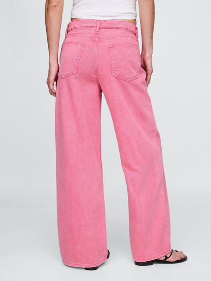 Pembe Mid Rise Ultrasoft Baggy Jean Pantolon