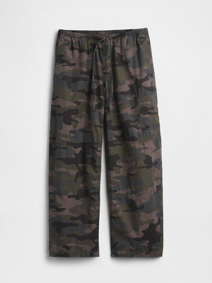 Kamuflaj Mid Rise Twill Easy Barrel Utility Pantolon