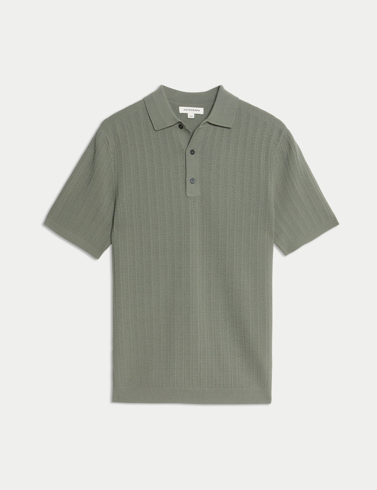 Dokulu Viskon Örme Polo T-shirt