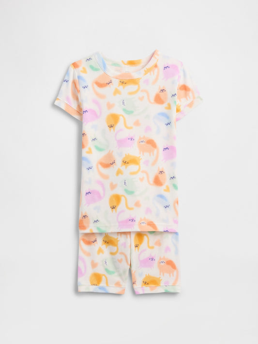 Beyaz %100 Organik Pamuk Pijama Takımı