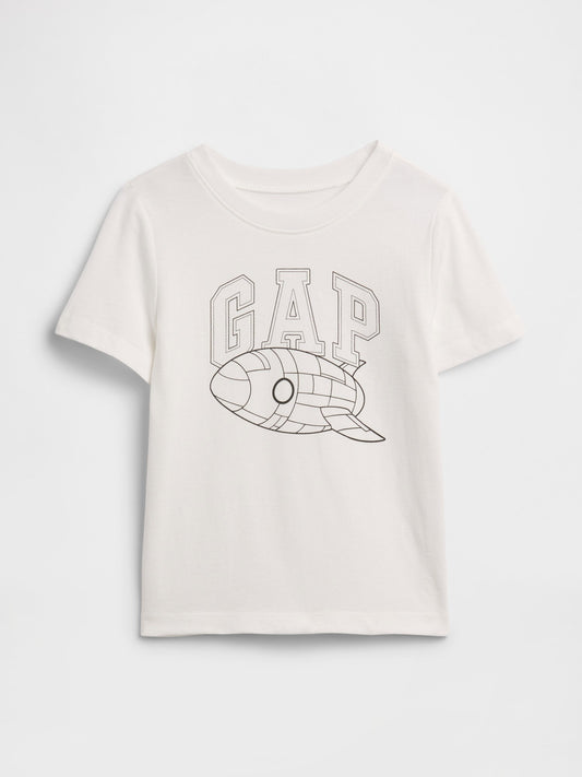 Beyaz Babygap Grafik T-shirt