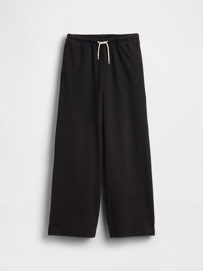 Siyah Kids Relaxed Wide-leg Pantolon